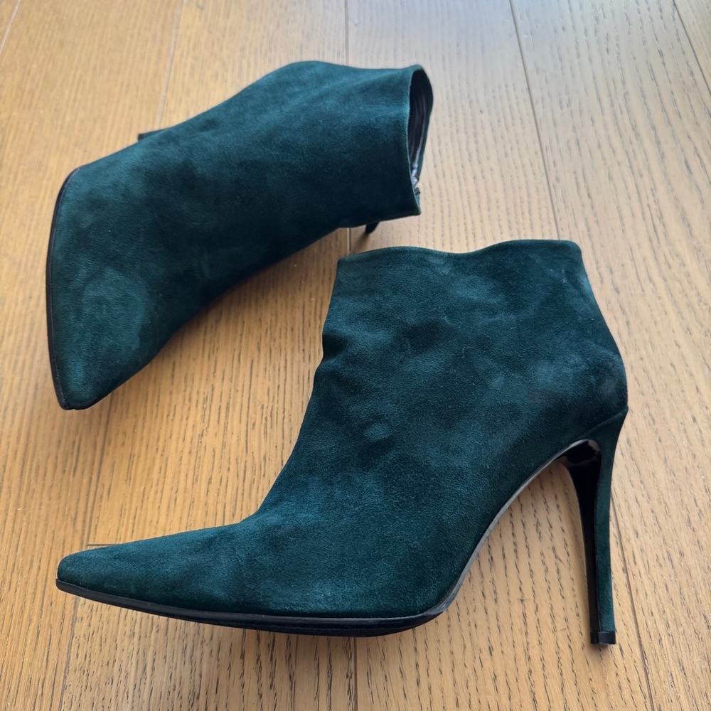 100% Suede Emerald Green Boots - Size 8 / 39 EUC - Picture 7 of 11